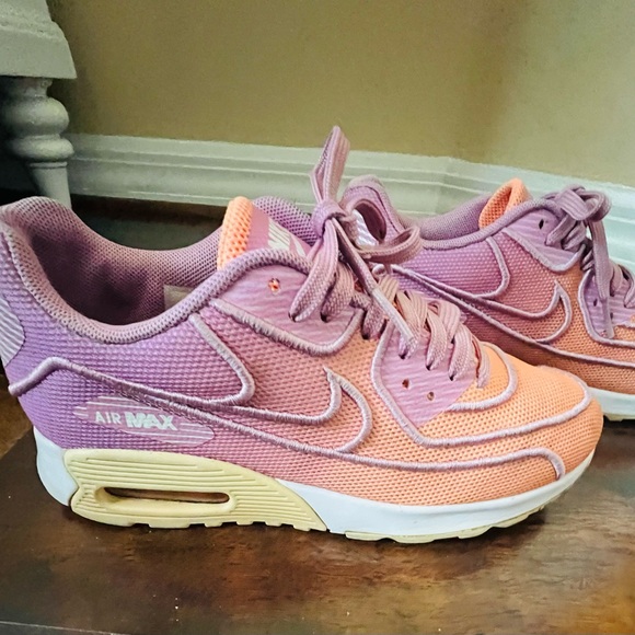 Nike Air Max Pink and Orange Athletic Shoes - Picture 1 of 5